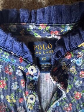 Girls ruffled Pique Polo shirt